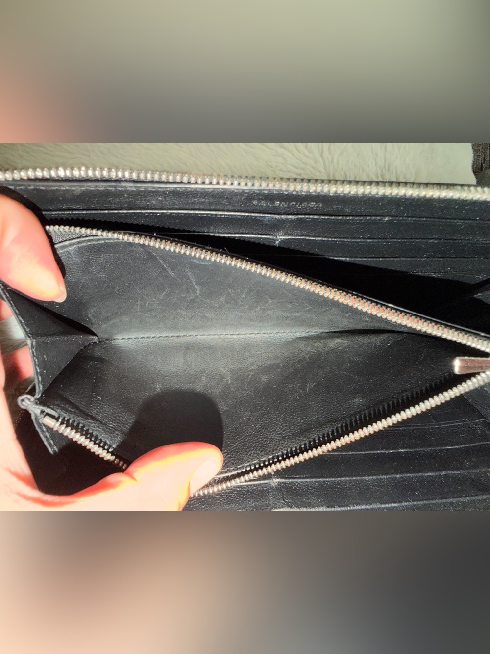 Authentic Balenciaga Black Leather Zip Wallet - Picture 7 of 7